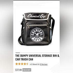 NWT The Dumpy Universal Car Multi-use Storage Bin & Trash Can, Chemical Guys